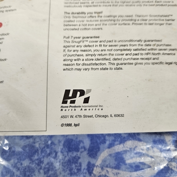 Vintage NWT Homz Laundry Snug Fit Ironing‎ Board Cover & Pad Provence Pattern - Picture 8 of 10